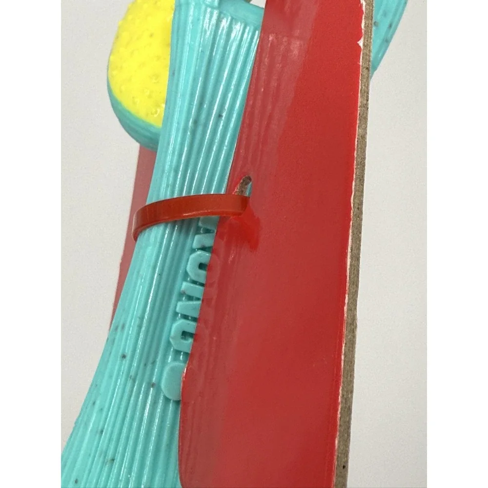 KONG Rerun Whoosh Bone Sm/Md Dog Toy Treat Dispensing Fetch Chew Teal Yellow
